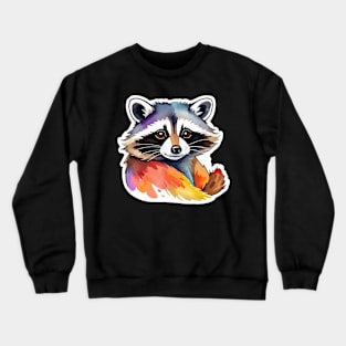 Raccoon Watercolor Crewneck Sweatshirt